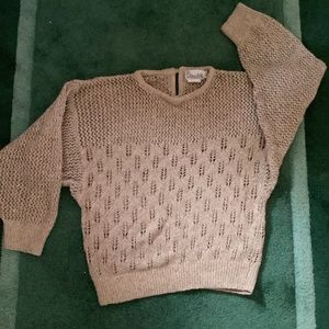 Street Talk Sweater, Size L, 36% Silk, 20% Acrylic, 19% 15% Angora Rabbit, 10%